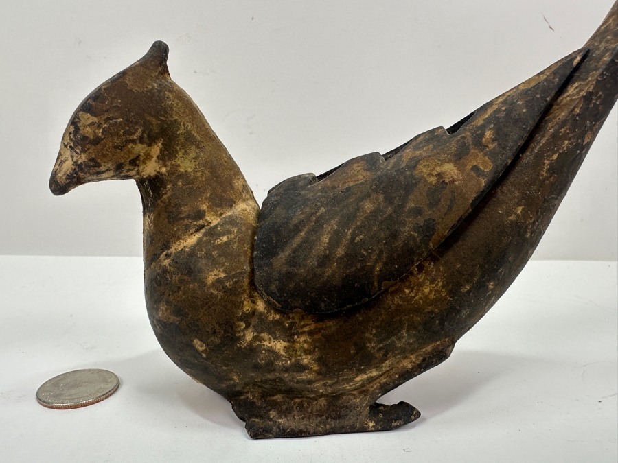 Vintage Japanese Gilt Cast Iron Incense Burner 7W X 9.5H [Photo 4]