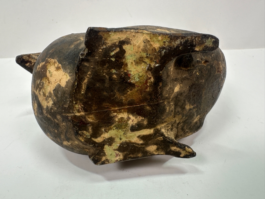 Vintage Japanese Gilt Cast Iron Incense Burner 7W X 9.5H [Photo 6]