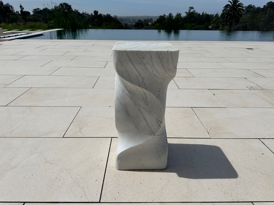 Solid Marble Arie Side Table Designed By Michael Sean Stolworthy 10W X 10W X 22H [Photo 3]