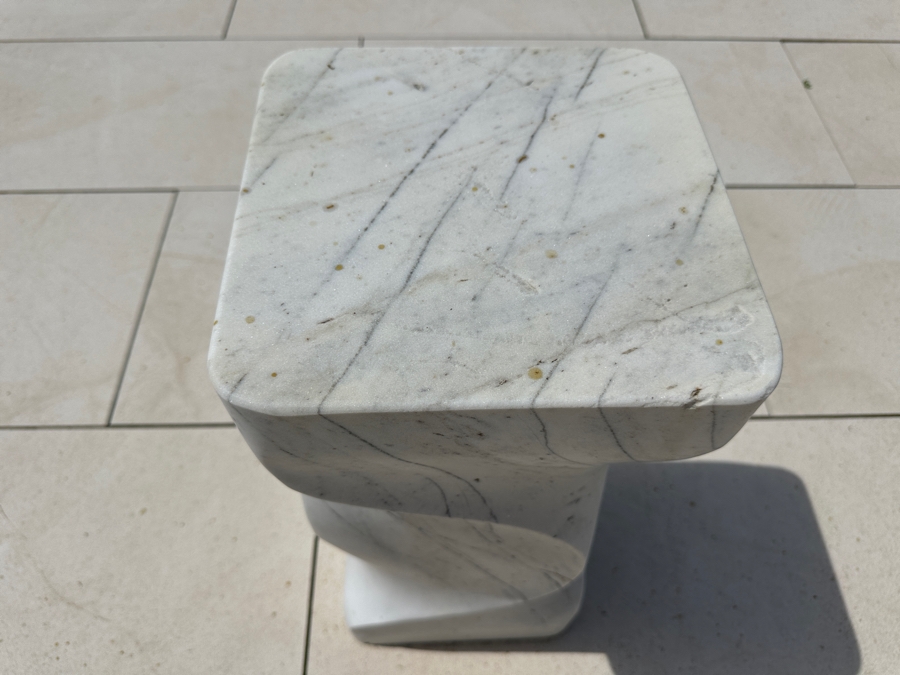 Solid Marble Arie Side Table Designed By Michael Sean Stolworthy 10W X 10W X 22H [Photo 4]