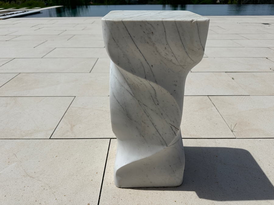 Solid Marble Arie Side Table Designed By Michael Sean Stolworthy 10W X 10W X 22H [Photo 2]