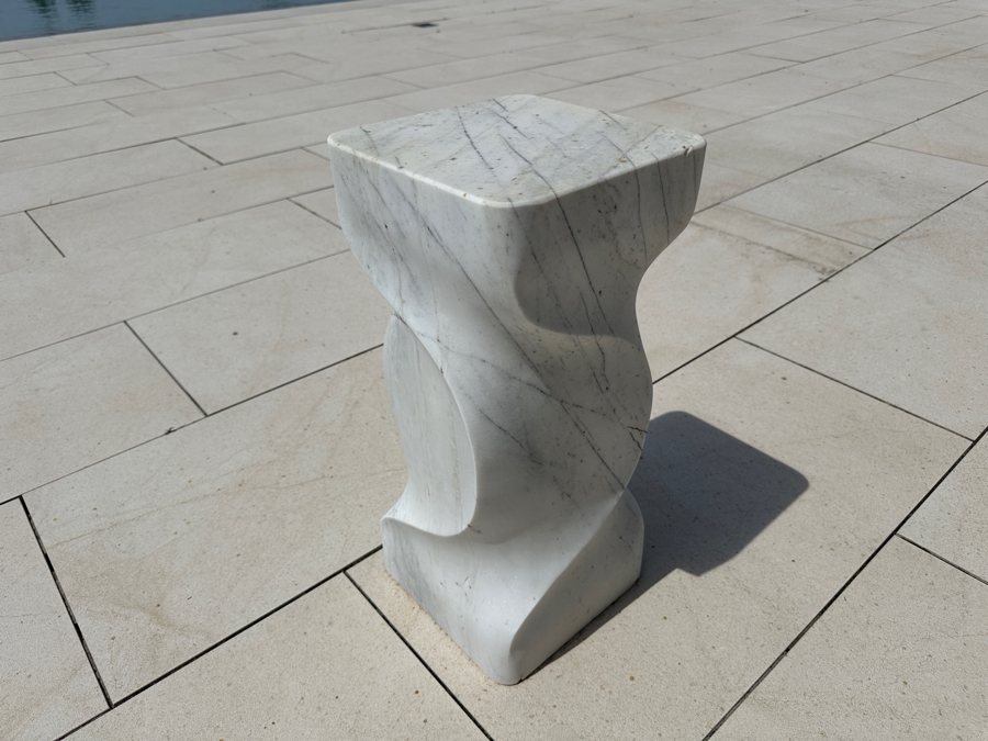 Solid Marble Arie Side Table Designed By Michael Sean Stolworthy 10W X 10W X 22H [Photo 5]