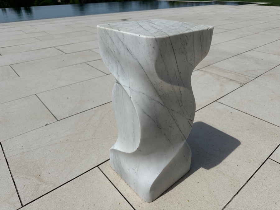 Solid Marble Arie Side Table Designed By Michael Sean Stolworthy 10W X 10W X 22H