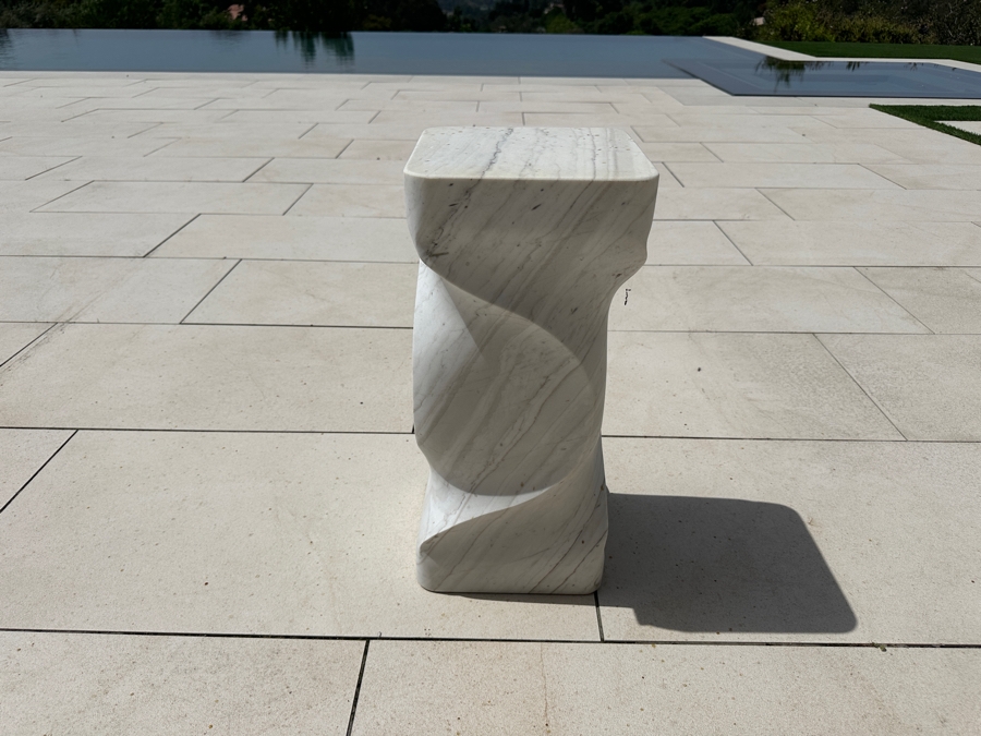 Solid Marble Arie Side Table Designed By Michael Sean Stolworthy 10W X 10W X 22H [Photo 3]