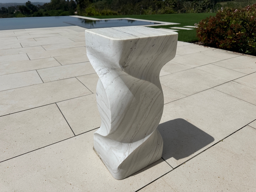 Solid Marble Arie Side Table Designed By Michael Sean Stolworthy 10W X 10W X 22H
