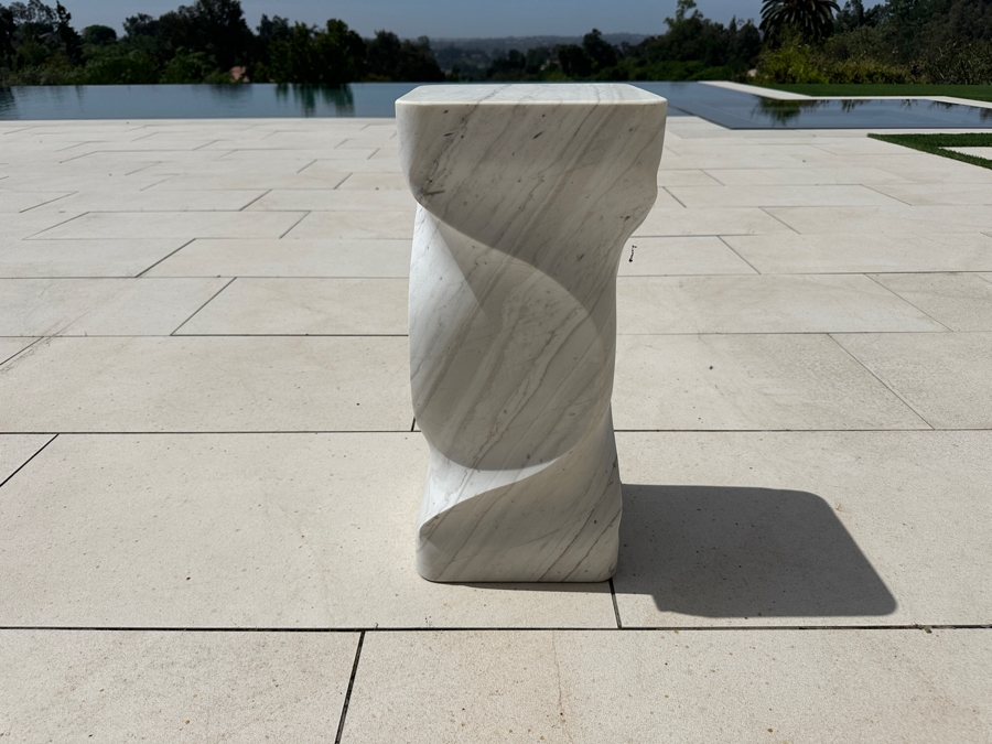 Solid Marble Arie Side Table Designed By Michael Sean Stolworthy 10W X 10W X 22H [Photo 2]