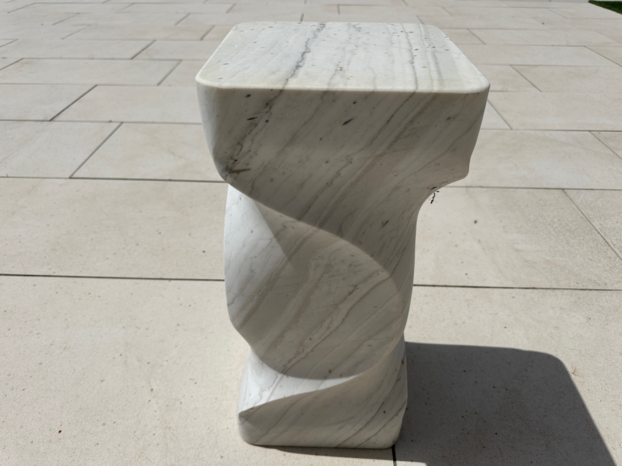 Solid Marble Arie Side Table Designed By Michael Sean Stolworthy 10W X 10W X 22H [Photo 4]