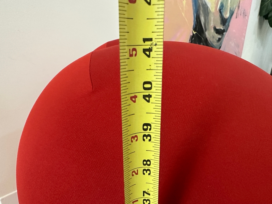 B&B Italia Mamma Armchair And Ball Ottoman (Up 5 Lounge Chair With Up 6 Ottoman) In Red Designed In 1969 By Gaetana Pesce (1939-2024, Italian) Made In Italy 44W X 46D Retails $7,500 [Photo 8]