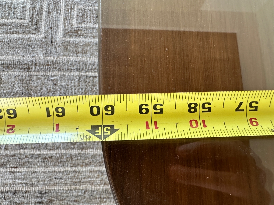 Large Custom Built Wooden Coffee Table With Glass Top 60W X 60D X 16H [Photo 7]