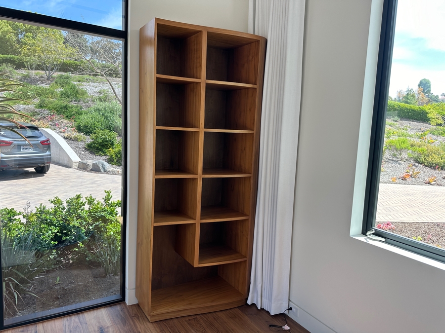 Pair Of Stunning Large Custom Built Veneered Teak Over Plywood Bookcases 42W X 22D X 98H [Photo 10]