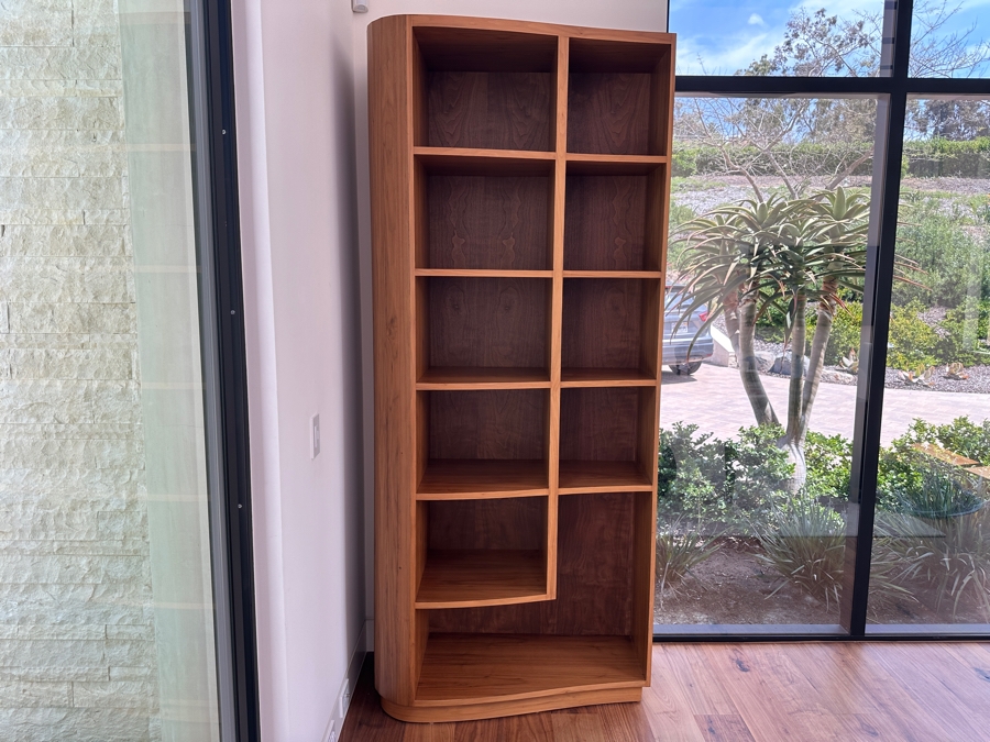 Pair Of Stunning Large Custom Built Veneered Teak Over Plywood Bookcases 42W X 22D X 98H [Photo 5]