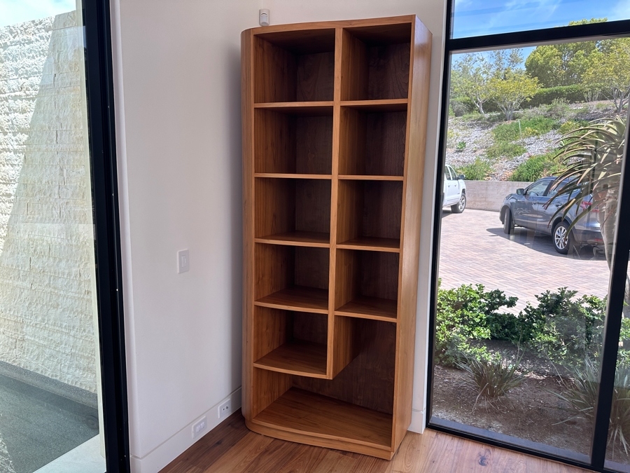 Pair Of Stunning Large Custom Built Veneered Teak Over Plywood Bookcases 42W X 22D X 98H [Photo 6]