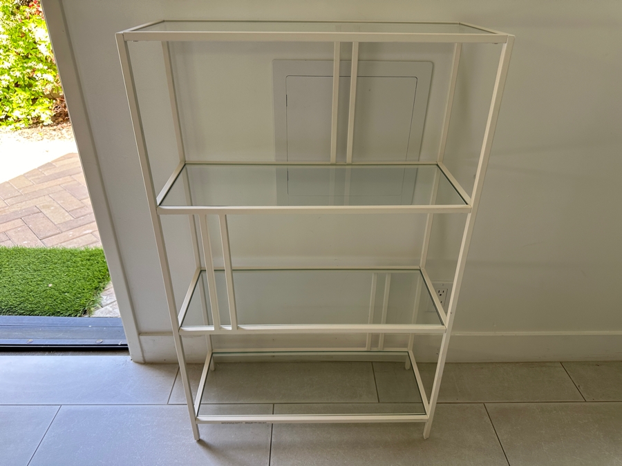 Metal / Glass Etagere Bookshelf 24.5W X 10D X 39H [Photo 1]