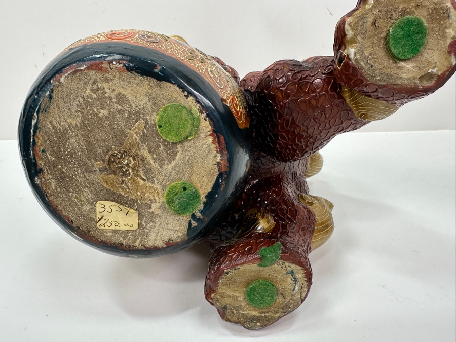 Vintage Japanese Kutani Porcelain Foo Dog Figurine Retails $250 10W X 11H [Photo 10]