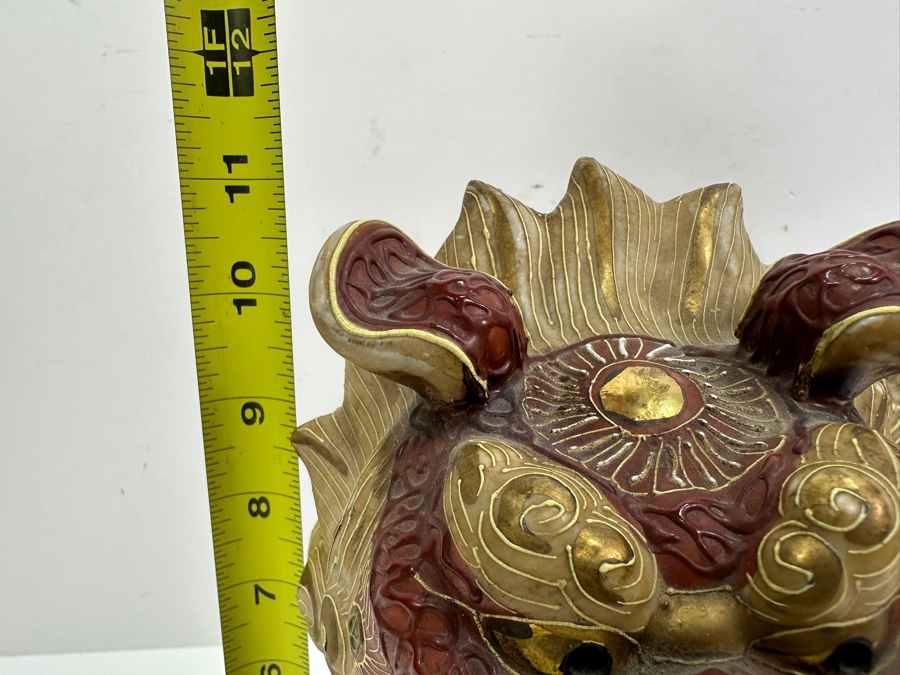 Vintage Japanese Kutani Porcelain Foo Dog Figurine Retails $250 10W X 11H [Photo 15]