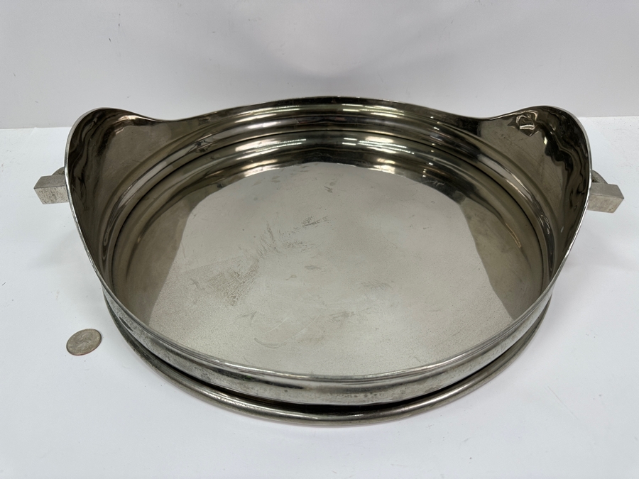 Z Gallerie Bedford Round Metal Tray 18'W Retails $139 [Photo 2]