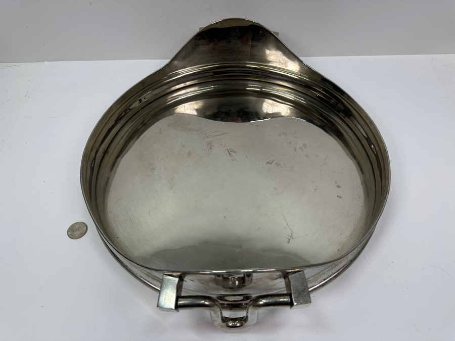 Z Gallerie Bedford Round Metal Tray 18'W Retails $139 [Photo 6]