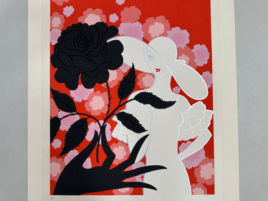 Hand Signed Erte (Romain de Tirtoff) Artist Proof Art Deco Serigraph Titled 'Black Rose' 15 X 20 [Photo 9]