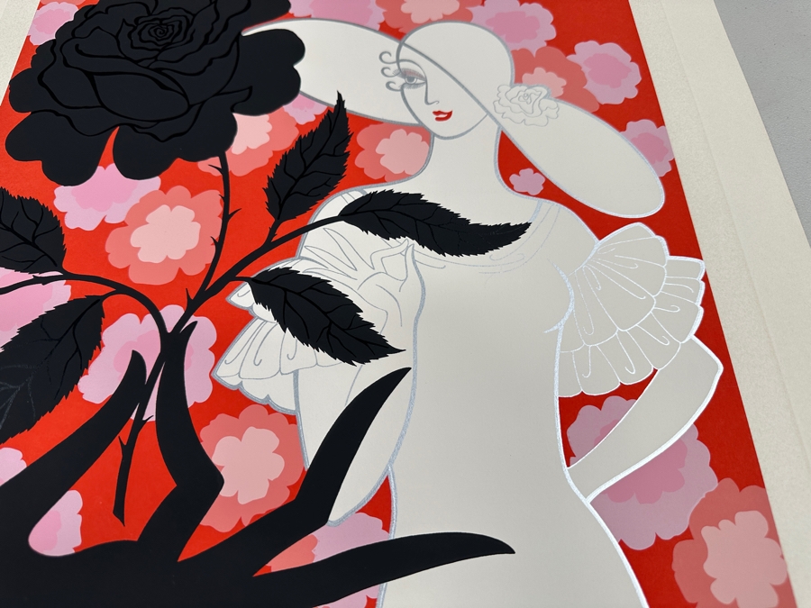 Hand Signed Erte (Romain de Tirtoff) Artist Proof Art Deco Serigraph Titled 'Black Rose' 15 X 20 [Photo 10]