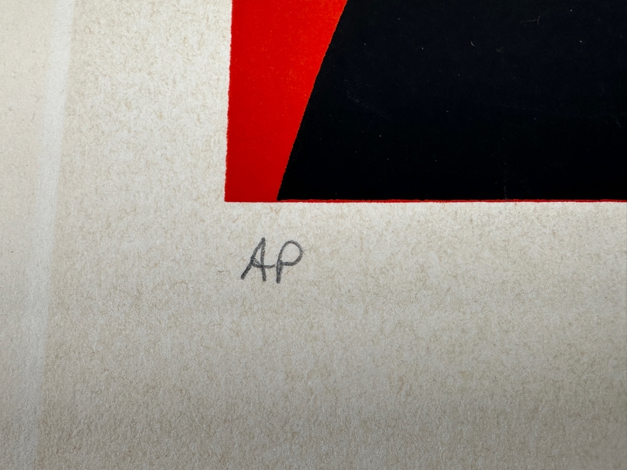 Hand Signed Erte (Romain de Tirtoff) Artist Proof Art Deco Serigraph Titled 'Black Rose' 15 X 20 [Photo 5]