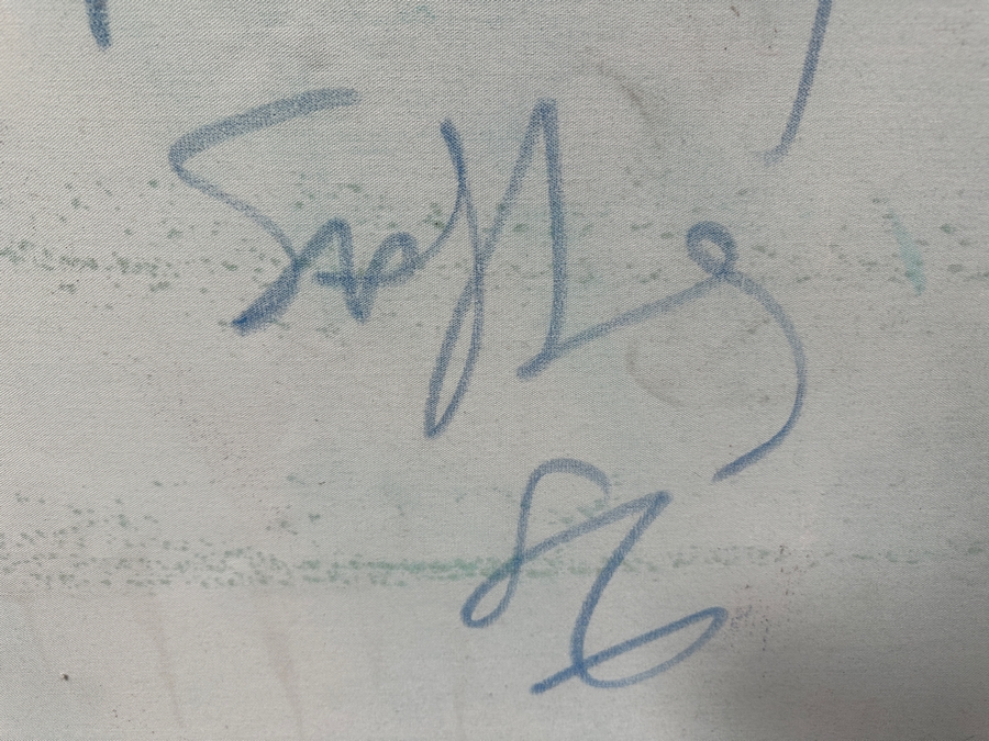 Large Original Mixed Media Artwork On Canvas Signed Lower Right Titled 'Are You Going My Way' 1986 Artist Signature Illegible 48' X 48' [Photo 14]