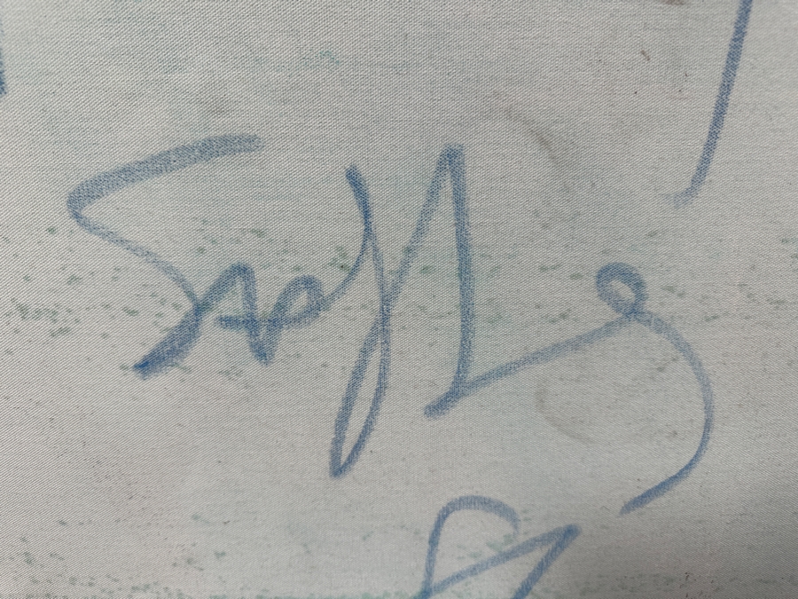 Large Original Mixed Media Artwork On Canvas Signed Lower Right Titled 'Are You Going My Way' 1986 Artist Signature Illegible 48' X 48' [Photo 15]