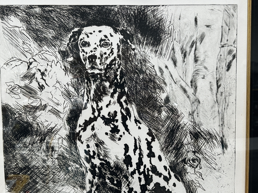 LeRoy Neiman (1921-2012) Hand Signed Limited Edition Lithograph Titled Dalmatian 19.5 X 24 Framed 33 X 38.5 [Photo 6]