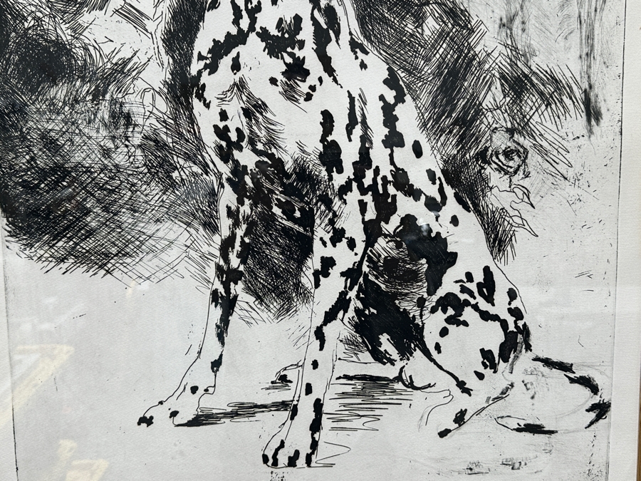 LeRoy Neiman (1921-2012) Hand Signed Limited Edition Lithograph Titled Dalmatian 19.5 X 24 Framed 33 X 38.5 [Photo 7]