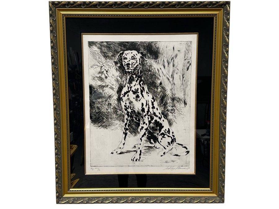 LeRoy Neiman (1921-2012) Hand Signed Limited Edition Lithograph Titled Dalmatian 19.5 X 24 Framed 33 X 38.5 [Photo 2]