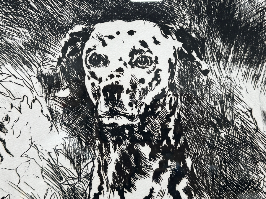 LeRoy Neiman (1921-2012) Hand Signed Limited Edition Lithograph Titled Dalmatian 19.5 X 24 Framed 33 X 38.5 [Photo 5]