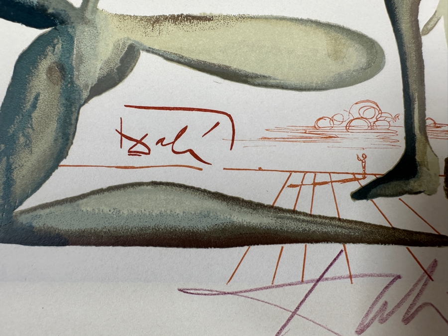 Salvador Dali (1904-1989, Spanish) The Divine Comedy Prodigality 1963 Woodblock Woodcut Print Hand Signed Artist Proof 10.5 X 13 [Photo 6]