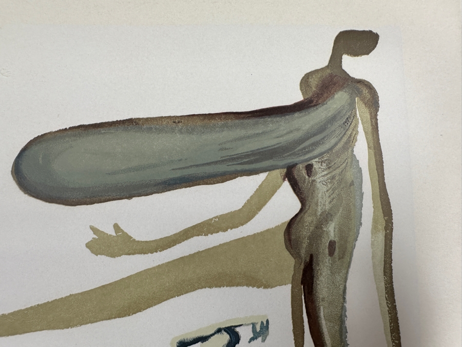 Salvador Dali (1904-1989, Spanish) The Divine Comedy Prodigality 1963 Woodblock Woodcut Print Hand Signed Artist Proof 10.5 X 13 [Photo 11]
