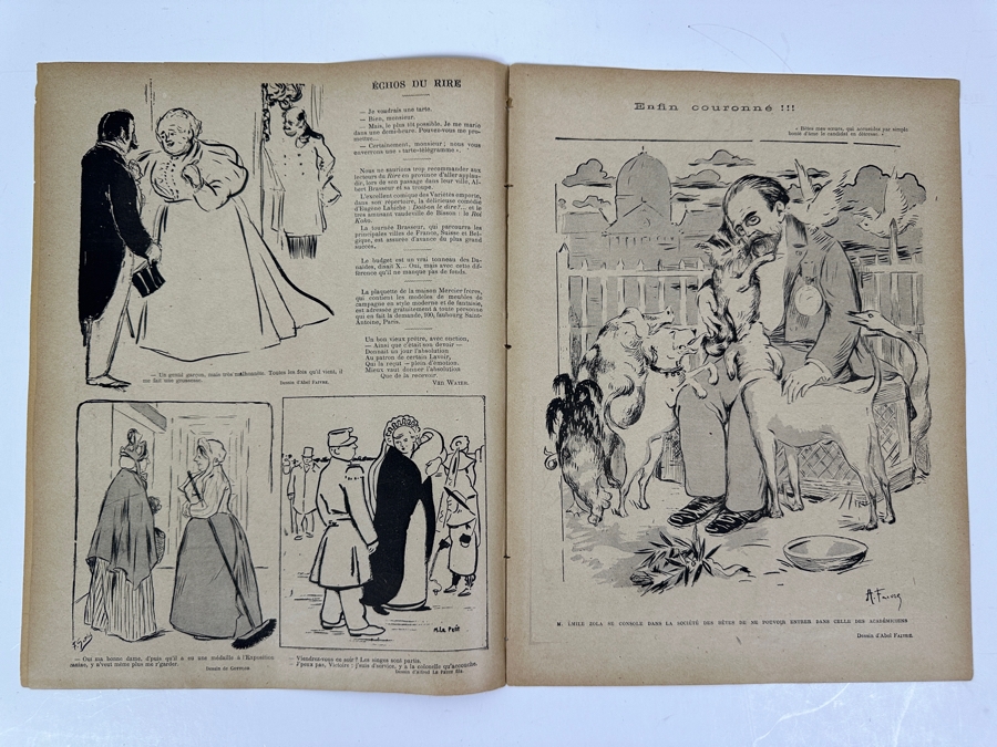 Antique 1896 Le Rire French Satirical Newsprint Magazine No. 84 Featuring A Henri De Toulouse-Lautrec Image On The Back Cover 9 X 12 Estimate $500 [Photo 8]