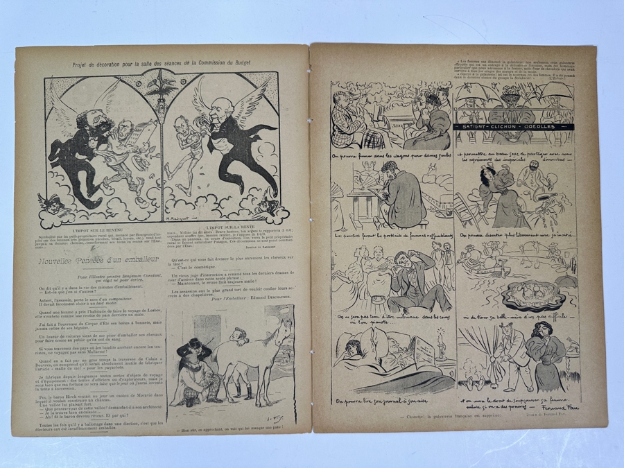 Antique 1896 Le Rire French Satirical Newsprint Magazine No. 84 Featuring A Henri De Toulouse-Lautrec Image On The Back Cover 9 X 12 Estimate $500 [Photo 7]