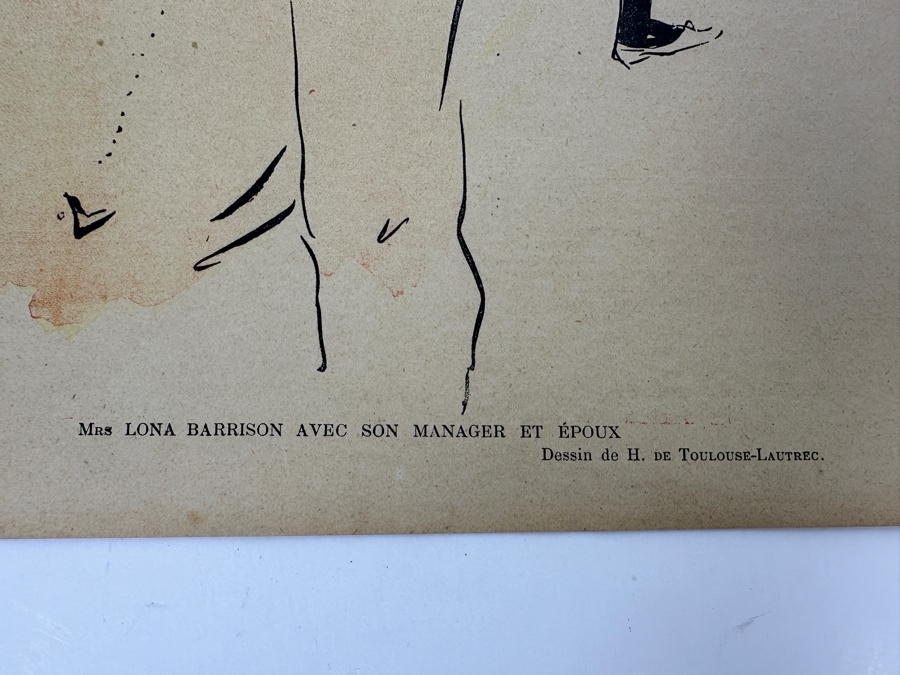 Antique 1896 Le Rire French Satirical Newsprint Magazine No. 84 Featuring A Henri De Toulouse-Lautrec Image On The Back Cover 9 X 12 Estimate $500 [Photo 6]