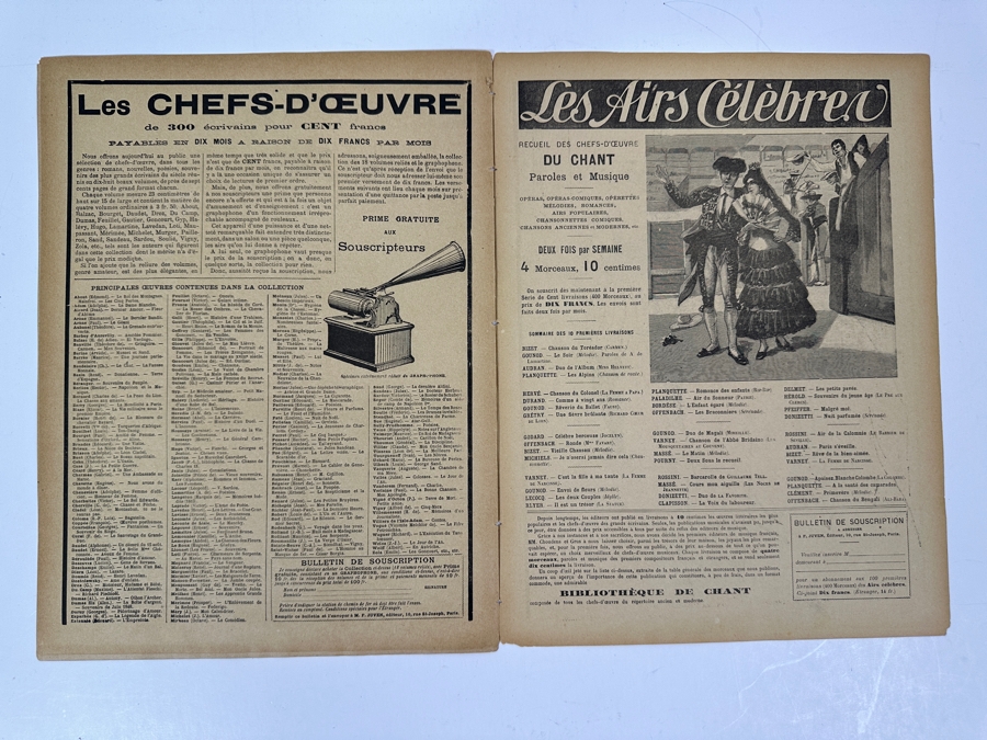 Antique 1896 Le Rire French Satirical Newsprint Magazine No. 84 Featuring A Henri De Toulouse-Lautrec Image On The Back Cover 9 X 12 Estimate $500 [Photo 11]