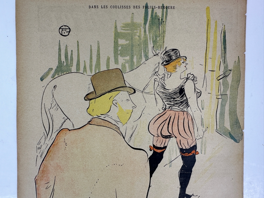 Antique 1896 Le Rire French Satirical Newsprint Magazine No. 84 Featuring A Henri De Toulouse-Lautrec Image On The Back Cover 9 X 12 Estimate $500 [Photo 4]