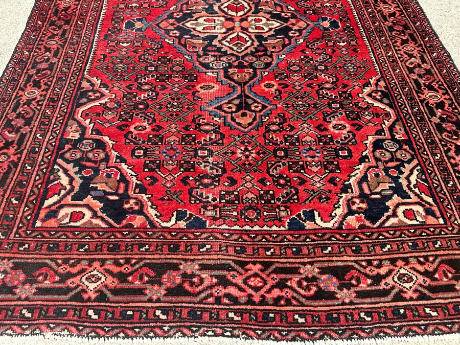 Vintage Hand Knotted Persian Area Rug 59.5 X 87.5 [Photo 3]