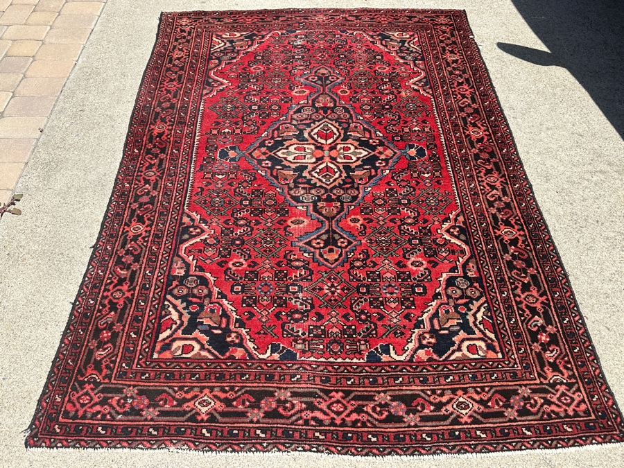 Vintage Hand Knotted Persian Area Rug 59.5 X 87.5 [Photo 2]