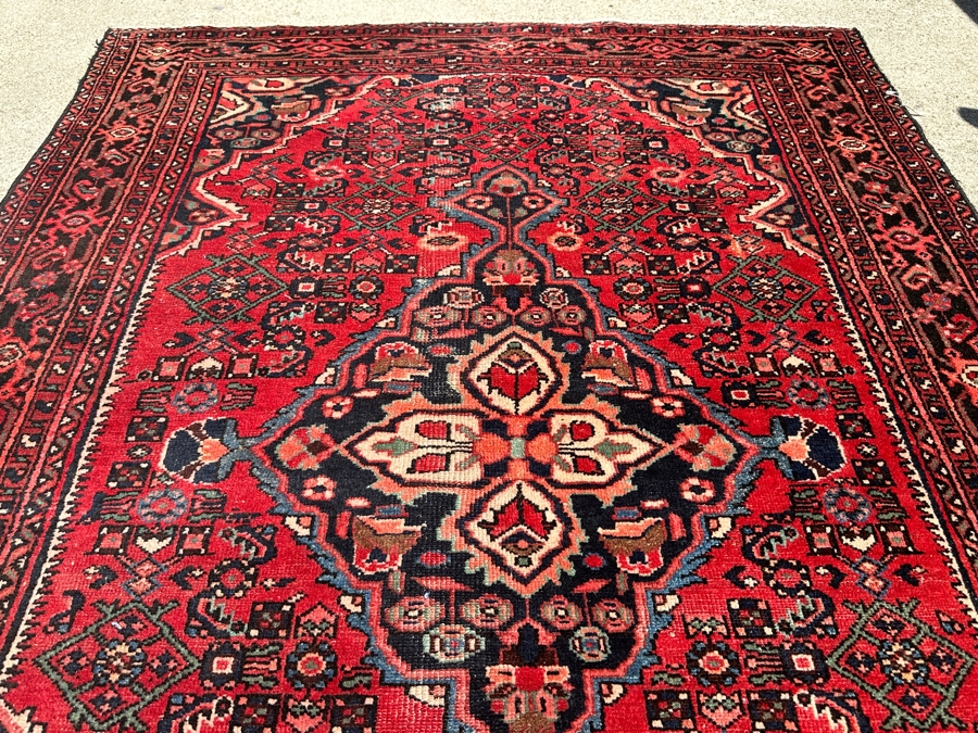 Vintage Hand Knotted Persian Area Rug 59.5 X 87.5 [Photo 5]