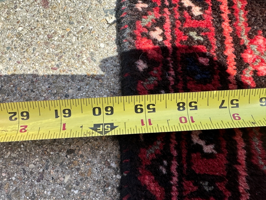 Vintage Hand Knotted Persian Area Rug 59.5 X 87.5 [Photo 10]