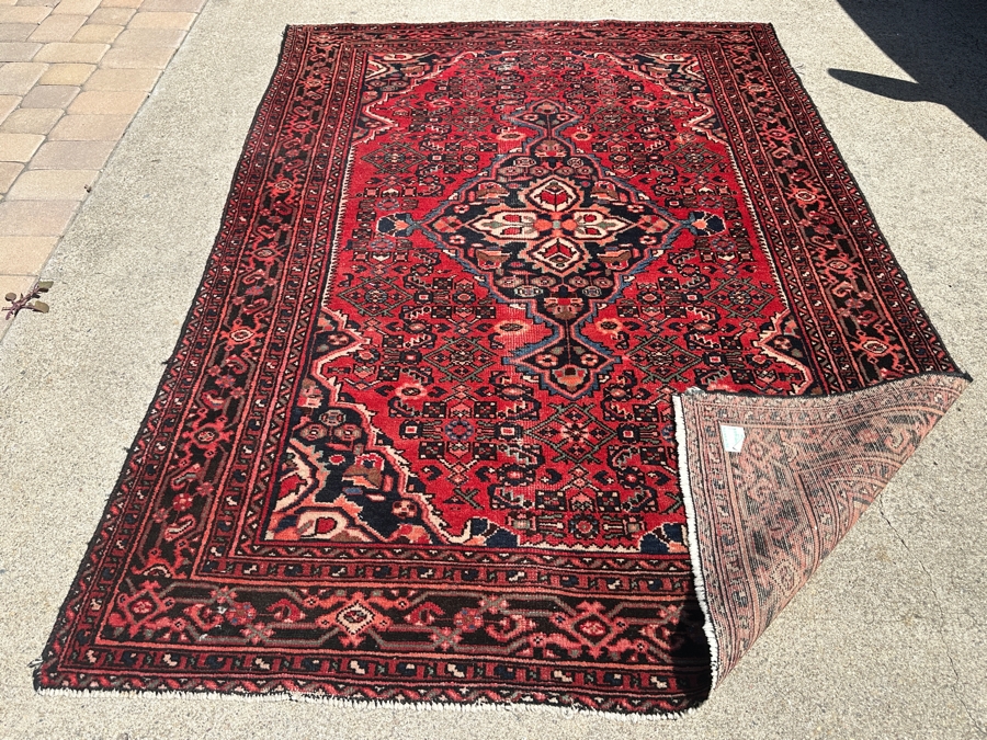 Vintage Hand Knotted Persian Area Rug 59.5 X 87.5 [Photo 8]