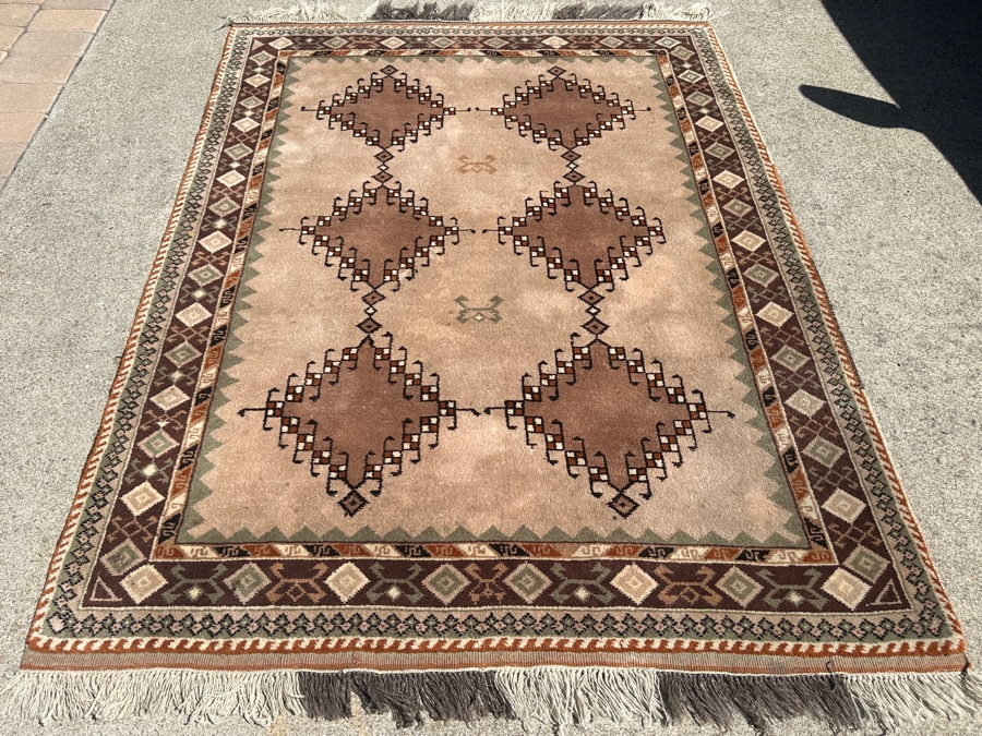 Vintage Hand Knotted Persian Area Rug 58 X 81 [Photo 2]