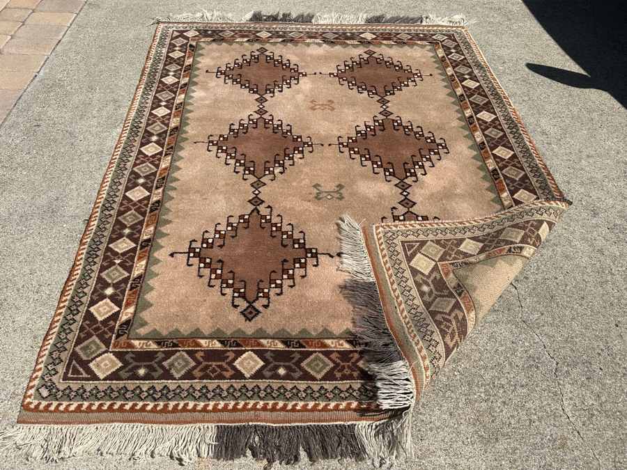 Vintage Hand Knotted Persian Area Rug 58 X 81 [Photo 6]