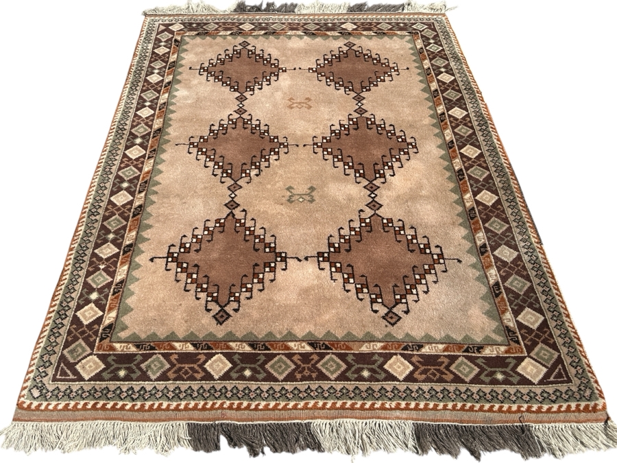 Vintage Hand Knotted Persian Area Rug 58 X 81 [Photo 1]