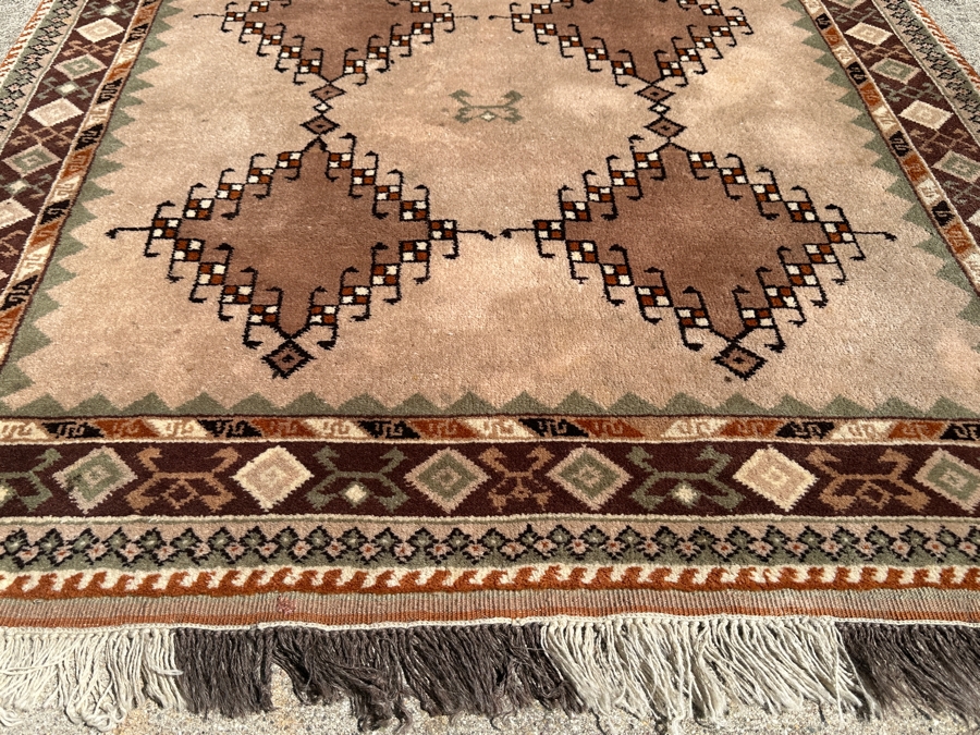 Vintage Hand Knotted Persian Area Rug 58 X 81 [Photo 3]