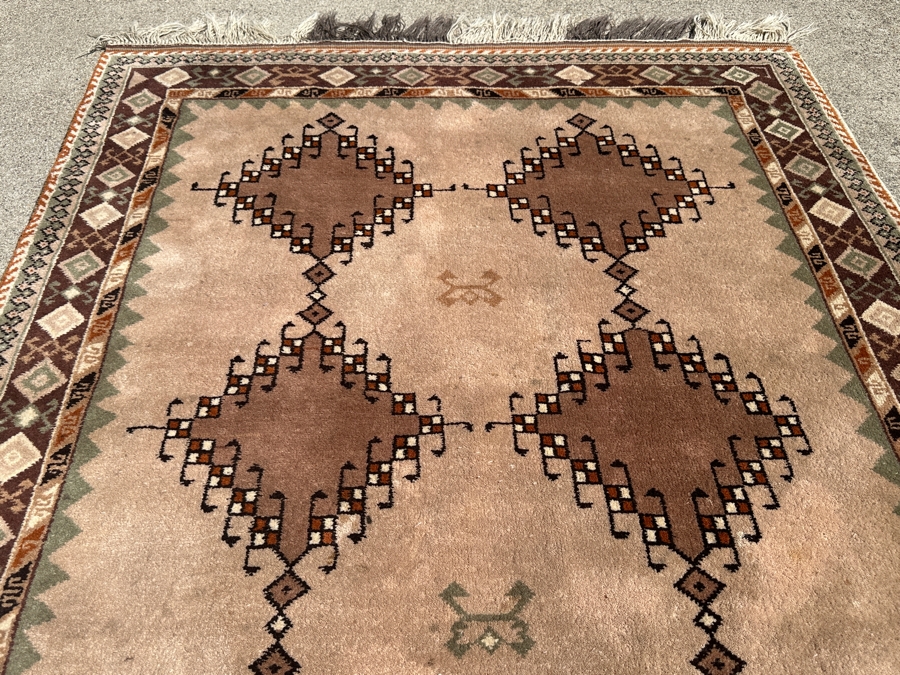 Vintage Hand Knotted Persian Area Rug 58 X 81 [Photo 5]