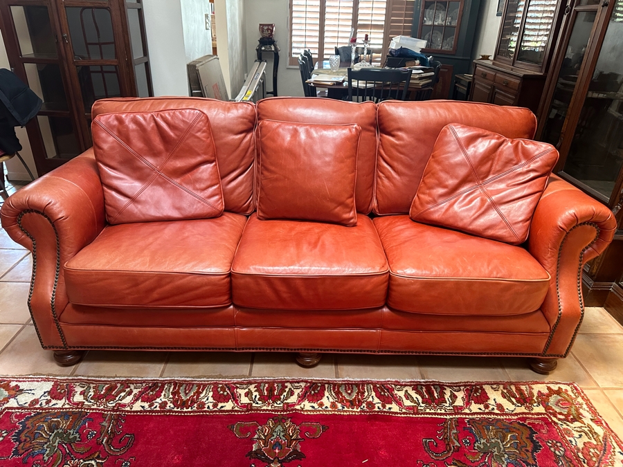 Leather Sofa By Palatial Furniture 84W X 40D X 38H [Photo 1]