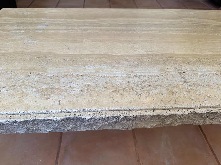 Travertine Coffee Table 51W X 28D X 16H [Photo 6]