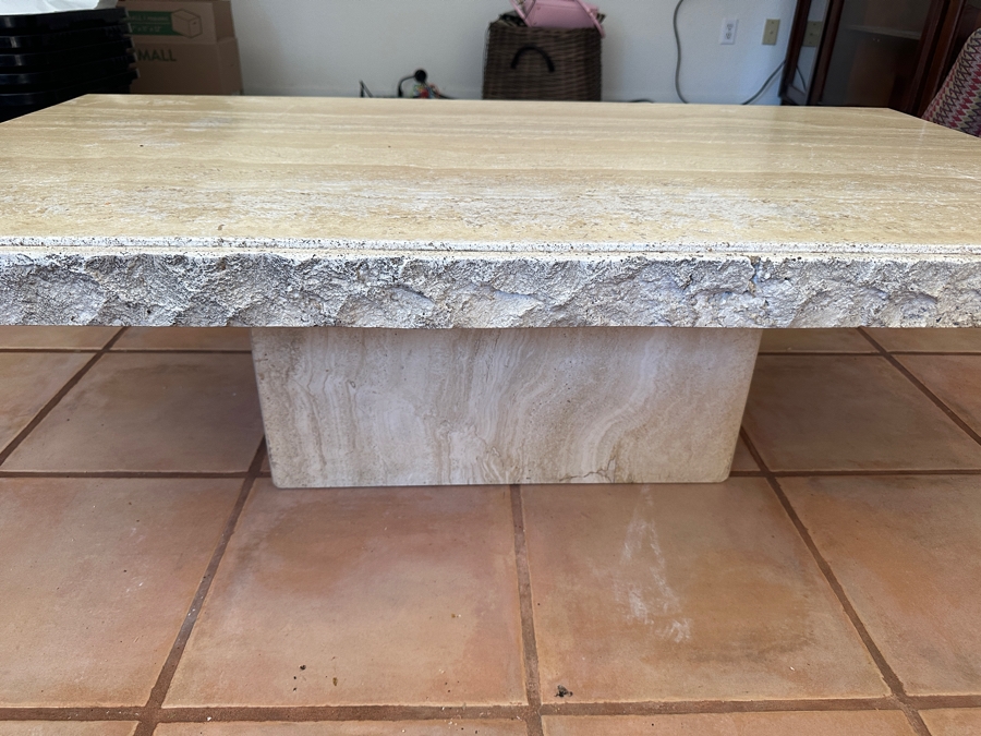 Travertine Coffee Table 51W X 28D X 16H [Photo 4]